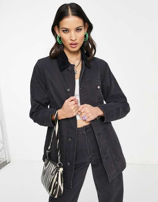 Black canvas outlet chore coat