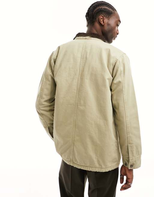 Dickies duck canvas chore jacket in stone washed sand