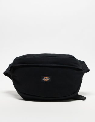 Dickies duck canvas cross body bag bum bag in black