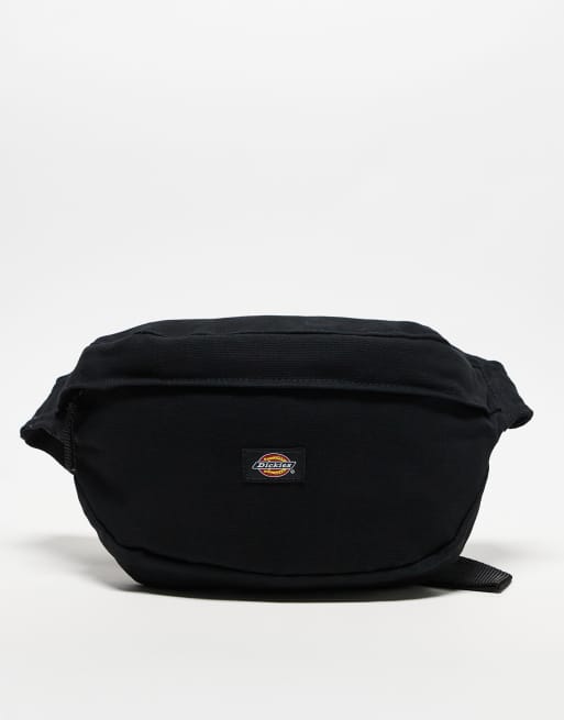 Dickies duck canvas cross body bum bag in black