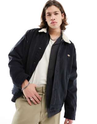 Dickies Duck Canvas Utility Jacket In Black