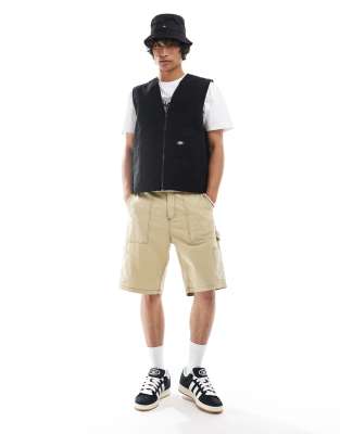 Dickies duck canvas gilet vest in black