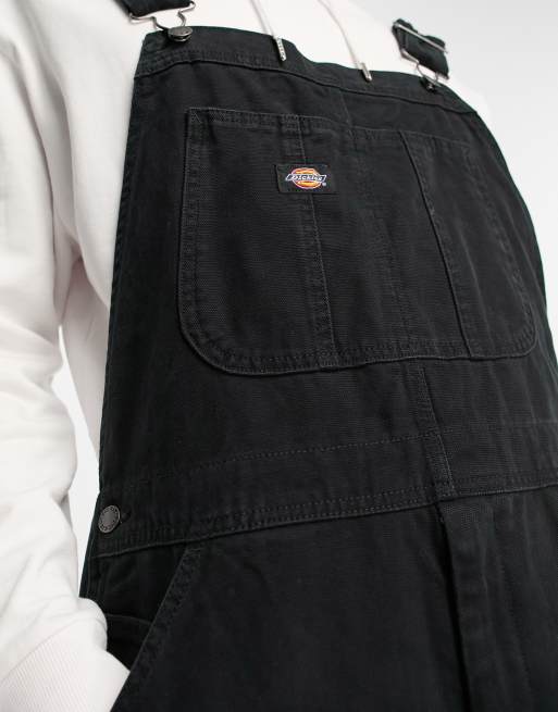 Dickies – Duck Canvas – Leinen-Latzhose in Schwarz, 2 von 4