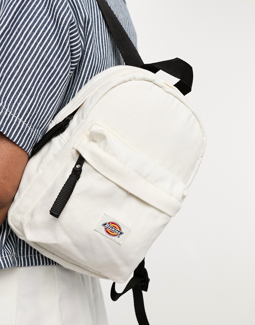 Dickies duck canvas mini backpack in cream-White