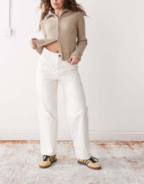 Dickies duck canvas pants in off-white - view 1
