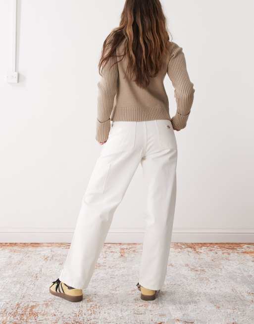 Dickies duck canvas pants in off-white, 4 of 5