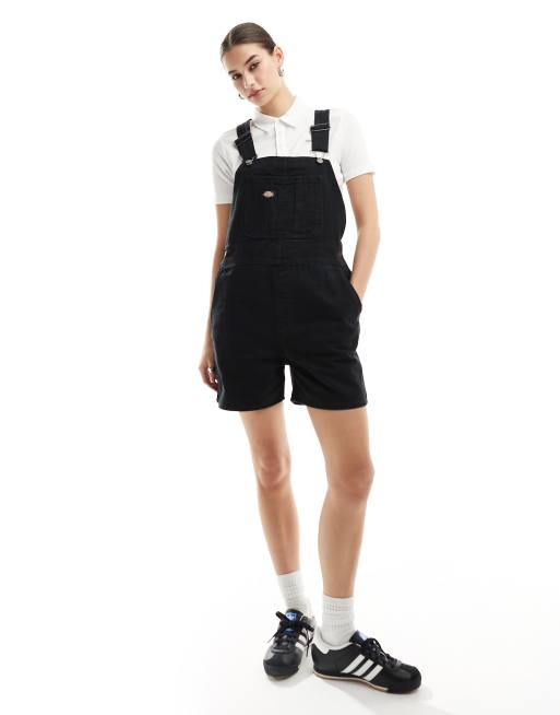 Ragged Black Dungaree Shorts