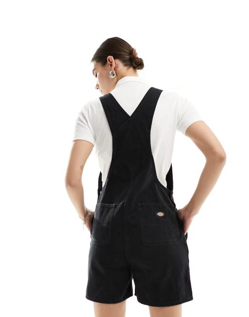 Short black hot sale overalls