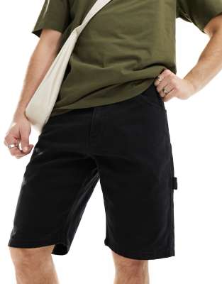 Dickies duck canvas shorts in washed black φωτογραφία