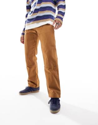 Dickies Dickies duck canvas utility trousers in stone washed brown