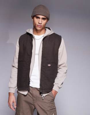 Duck Canvas vest in brown