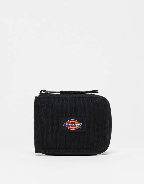 Dickies duck canvas zip around wallet in black - view 1