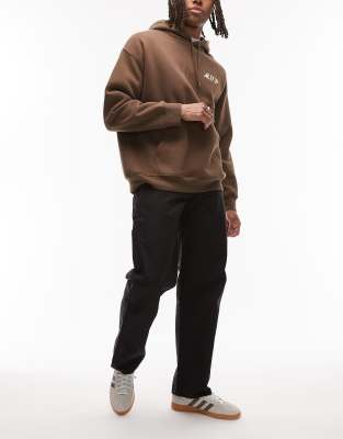 Duck carpenter pants in rinsed black
