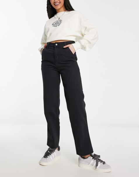 Dickies – Duck – Leinenhose im Zimmermann-Stil in Schwarz - view 1