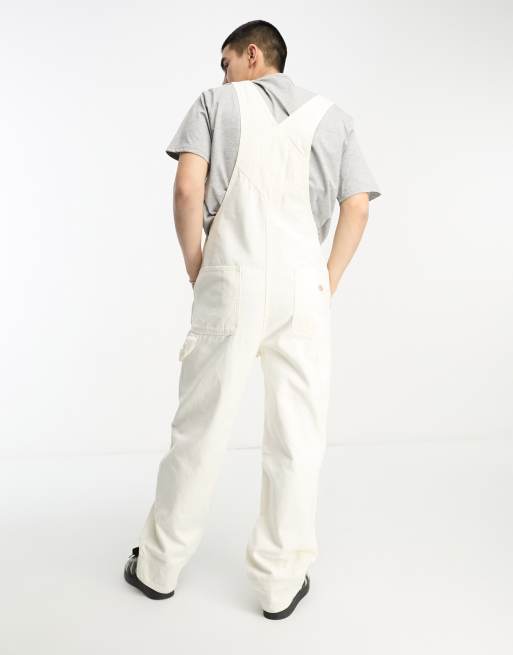 Dickies – Duck – Naturvita hängselbyxor i kanvas, 3 av 4