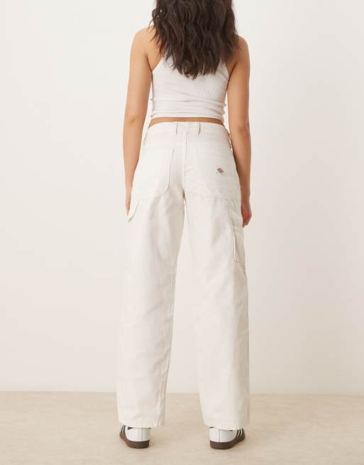 Dickies - Duck - Pantaloni in tela bianco sporco slavato, 2 di 5