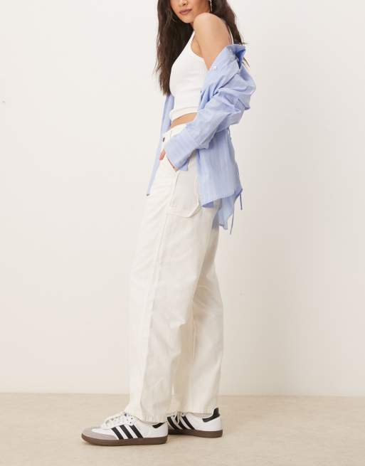 Dickies - Duck - Pantaloni in tela bianco sporco slavato, 3 di 5