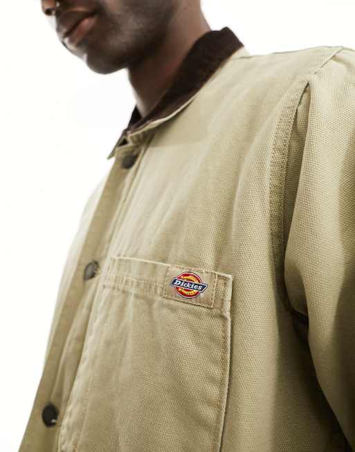 Dickies – Duck – Piaskowa płócienna kurtka w stylu roboczym z efektem sprania, 3 z 4