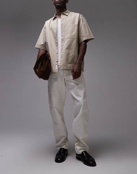 Dickies – Duck – Płócienne spodnie w stylu carpenter w kolorze złamanej bieli - view 1