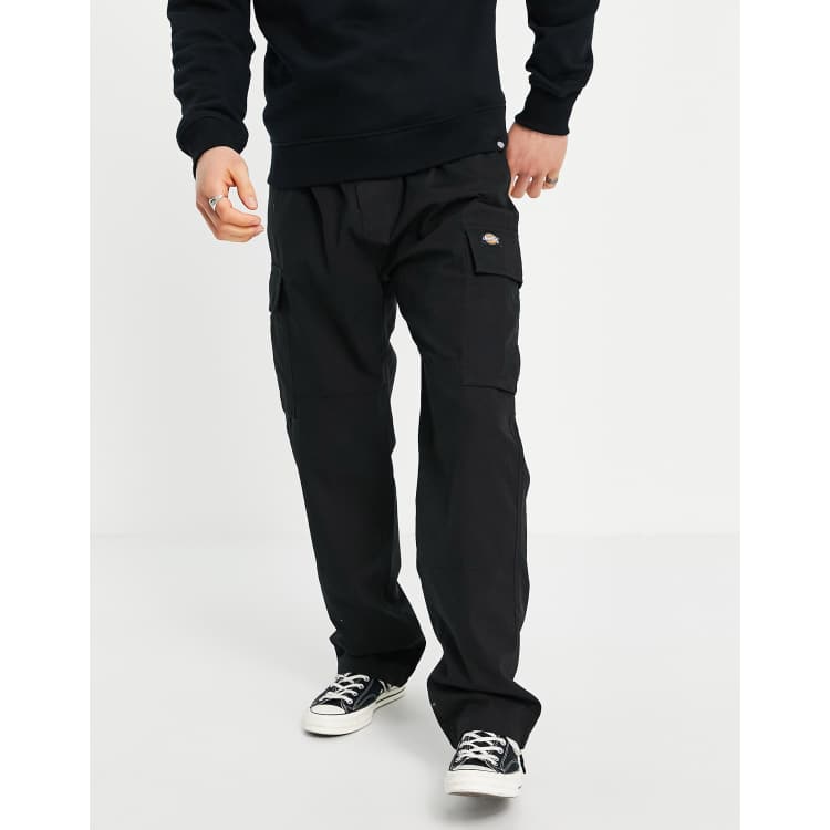 Dickies Eagle Bend Relaxed Fit Double Knee Cargo Pants in Black