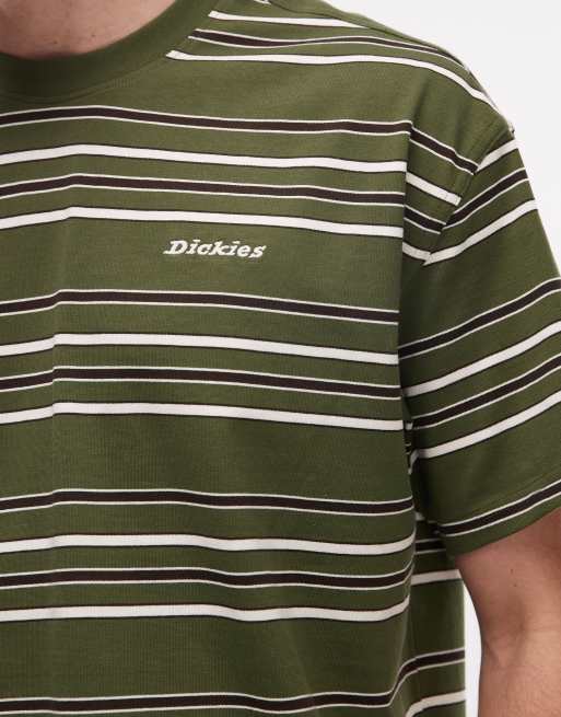 Dickies – East Liberty – Gestreiftes T-Shirt in Grün, 5 von 5