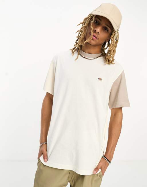 Dickies - Eddyville - T-shirt effet color block - Blanc cassé