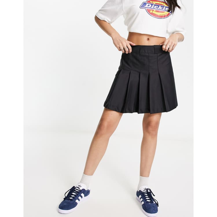Dickies Elizaville pleated skirt in black | ASOS