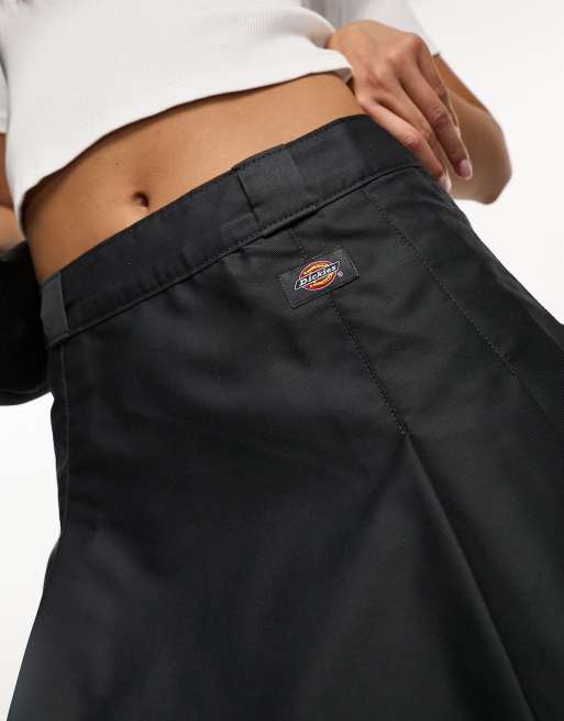 Dickies elizaville pleated skirt in charcoal grey | ASOS