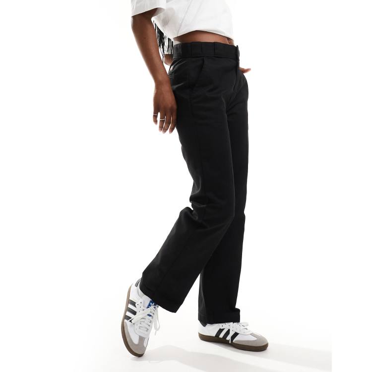 Dickies elizaville straight fit trousers in black