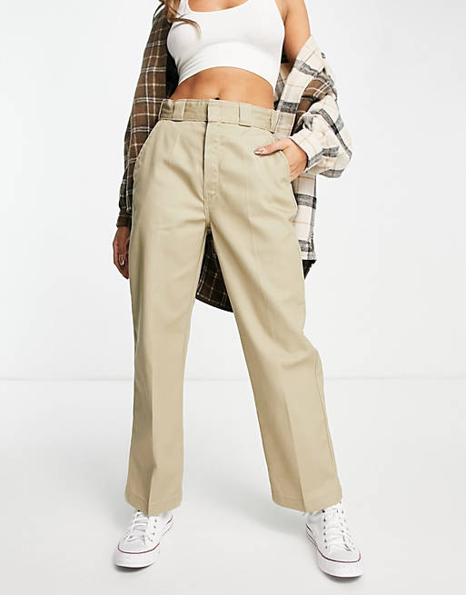 Womens Trousers Slacks and Chinos Slacks and Chinos Dickies Trousers Dickies Elizaville Work Trousers in Green 