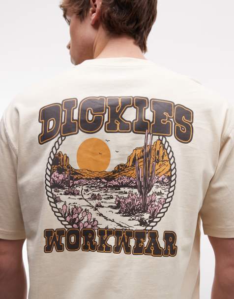 Dickies – Elk Ridge – Beige t-shirt med tryck baktill – Exklusivt hos ASOS - view 1