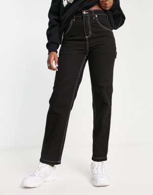 Dickies Ellendale mid rise regular fit jeans in black