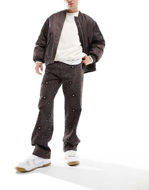 Dickies - Ellis - Broek met bloemenprint in zwart