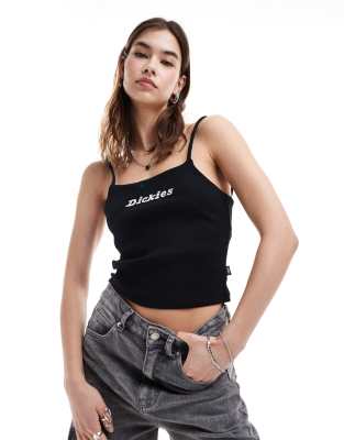 Dickies - Enterprise - Geripptes Camisole-Oberteil in Schwarz