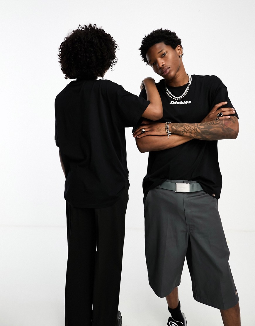 Dickies enterprise oversized t-shirt with central logo in black