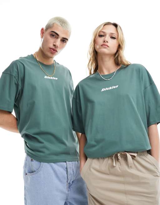 Dickies - Enterprise - T-shirt oversize verde scuro con logo centrale, 2 di 4
