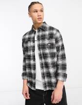 Dickies Coaling check flannel shirt in white | ASOS