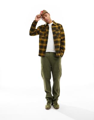 Dickies evansville check shirt in brown - ASOS Price Checker