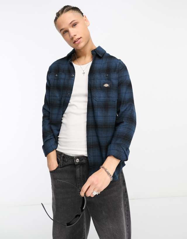 Dickies - evansville check shirt in navy