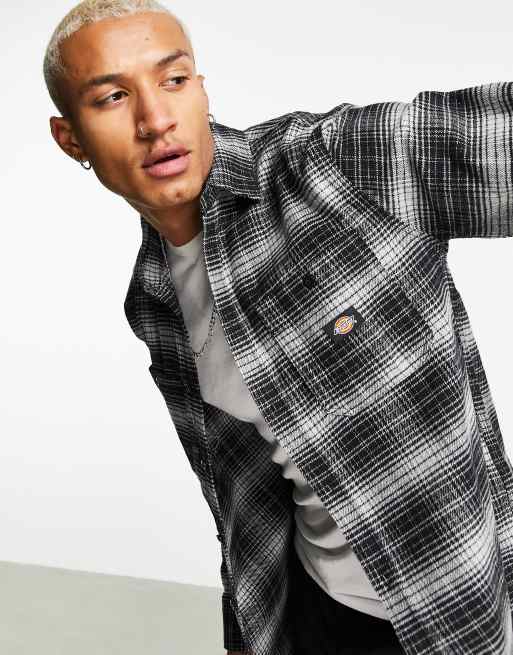 SSHS00287Dickies Black Check Shirt