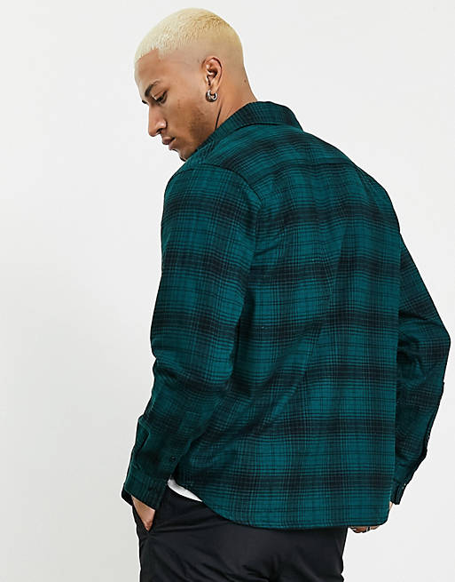 Shirts Dickies Evansville checked shirt in pine green 