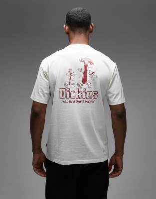 Fairlawn - T-Shirt in Wollweiß mit Rückenprint Weiß S