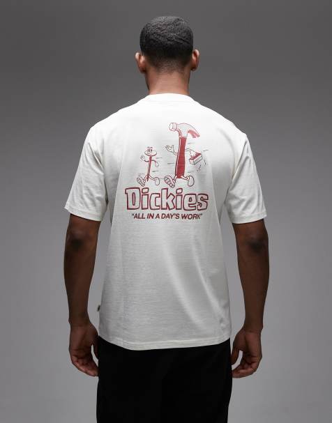 Dickies - Fairlawn - T-shirt met print op de achterkant in gebroken wit - view 1