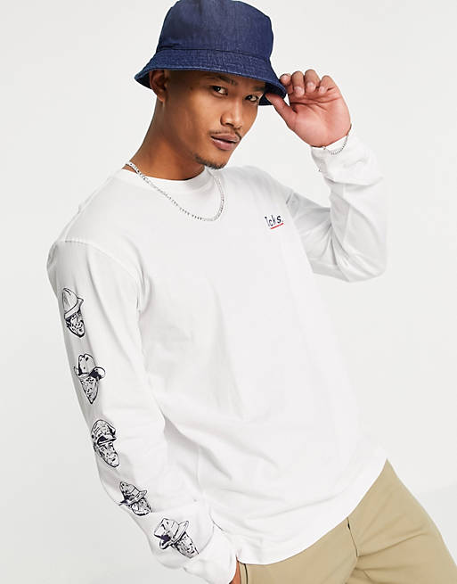 Dickies Federal Dam long sleeve t-shirt in white