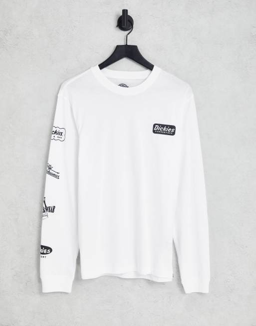 Dickies – Fircrest – Biały T-shirt z długim rękawem 