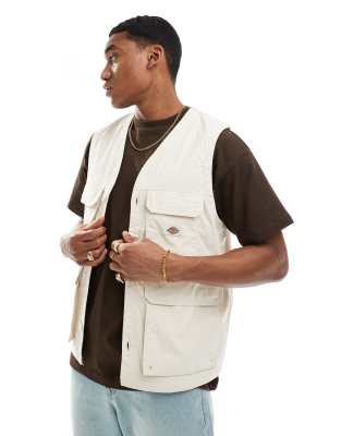 Fishersville utility vest in beige-Gray