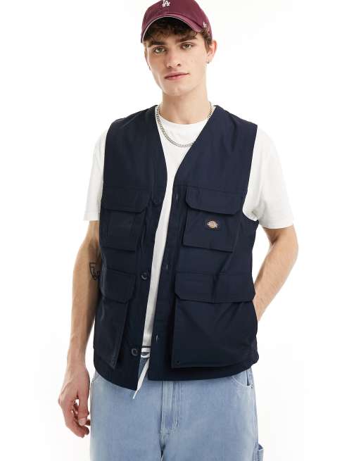Dickies Fisherville vest in dark navy