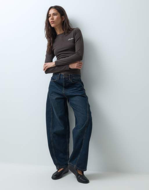 Dickies fitted long sleeve top in brown, 3 of 5