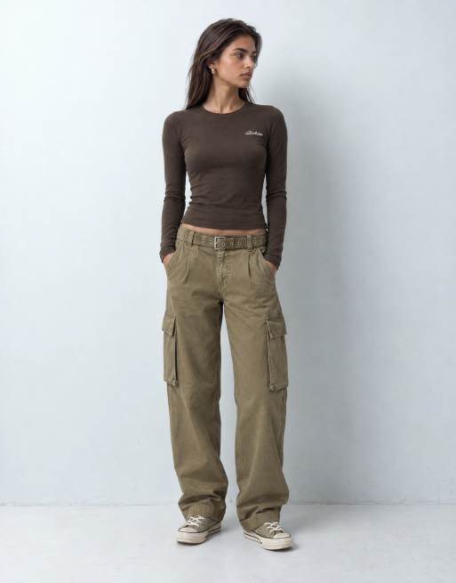 Dickies fitted long sleeve top in brown, 9 of 10