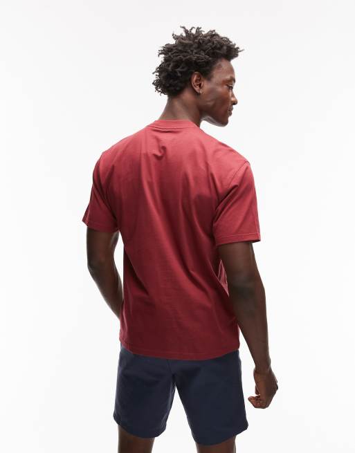 Dickies flag logo t-shirt in dark red | ASOS
